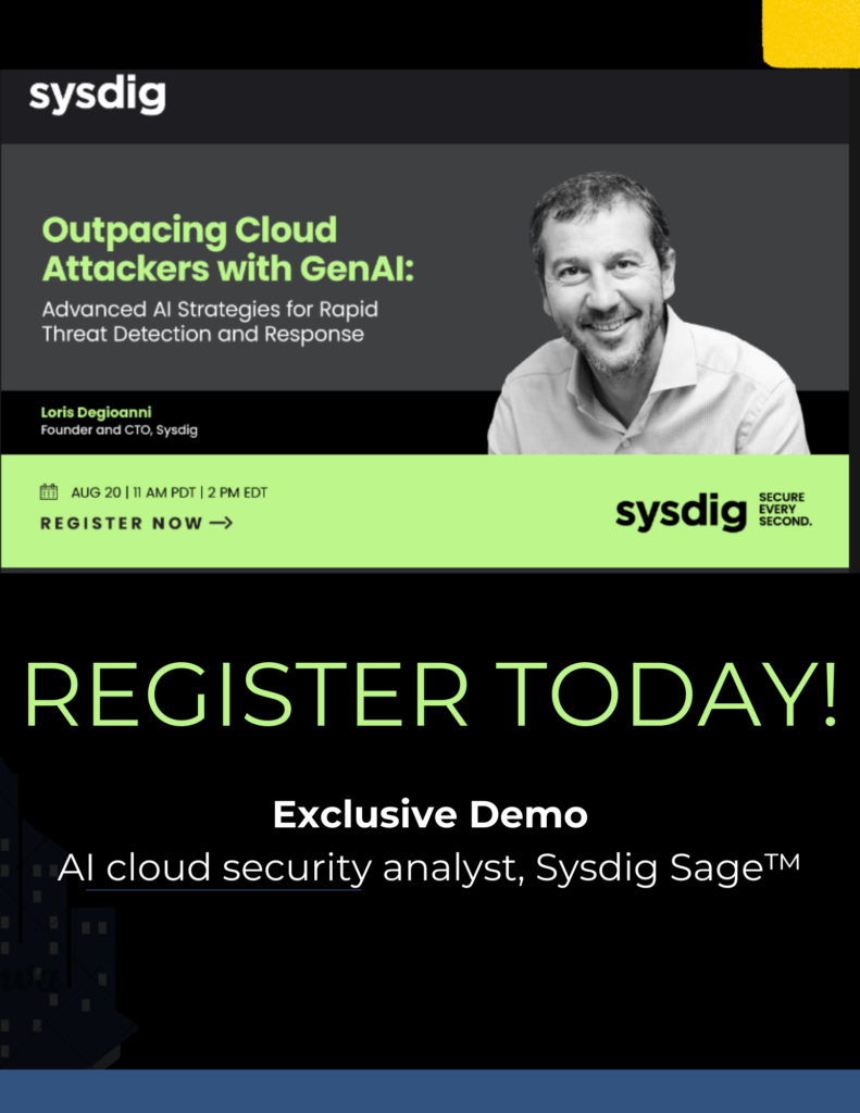 Outpacing Cloud Attackers with GenAI: Advanced AI Strategies for Rapid Threat Detection and Response, with Sysdig founder and CTO Loris Degioanni